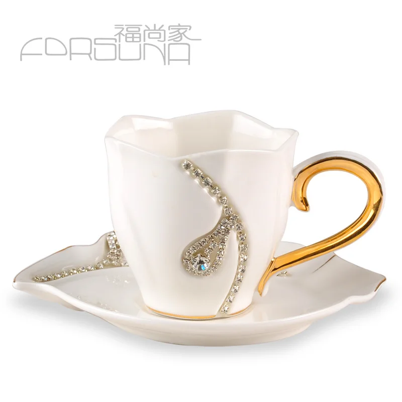 Ceramic Rhinestone Coffee Cup Fashion Diamond Ceramic Rhinestone Coffee Cup Fashion Diamond