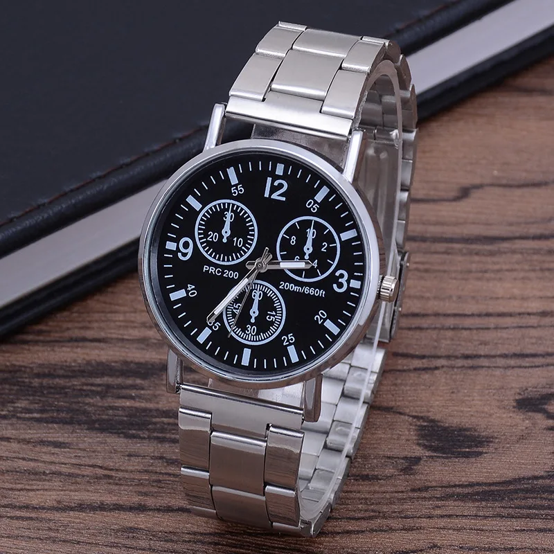 

Three Eye Watches Stainless Steel Quartz Movement Wristwatch Classic Men's Watch Cost Watch relogio masculino 2019 Fashion Male