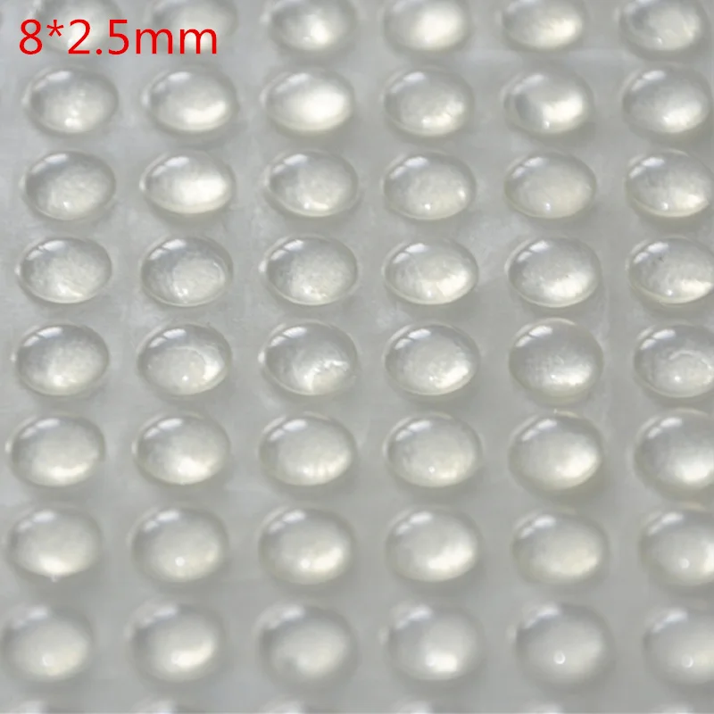

500 PCS 8*2.5mm Self Adhesive Soft Clear Anti Slip Rounded Bumpers Silicone Rubber Feet Pads Sticky Silicone Shock Absorber
