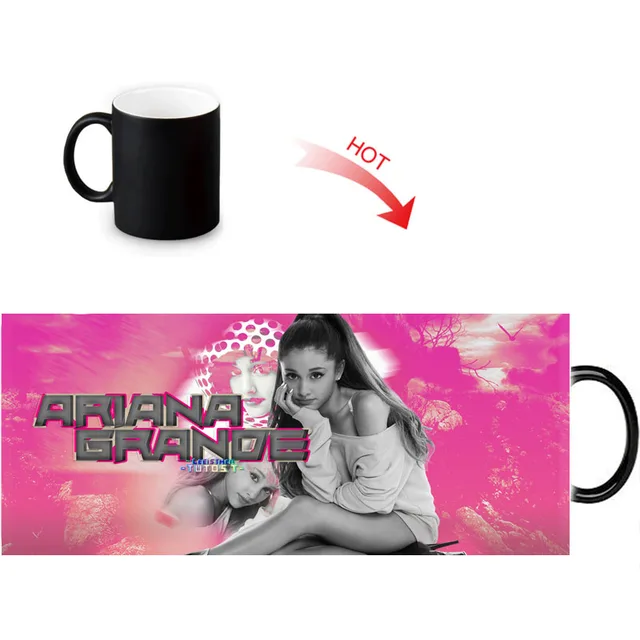 Custom Ariana Grande Magic Mug Personalized Morph Mugs Heat Custom Ariana Grande Magic Mug Personalized Morph Mugs Heat Sensitive Color Changing Coffee Cup Ceramic Magical Gift
