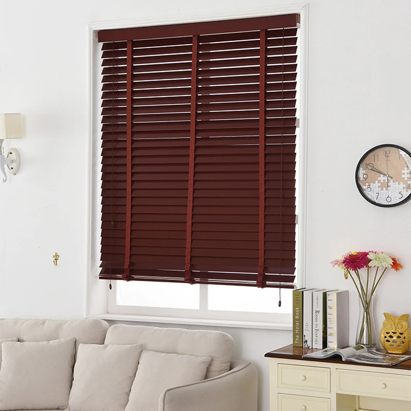 FREE SHIPPING RHYLINE RED WOOD WOODEN BLINDS REAL WOOD MADE TO MEASURE 5CM & 3.5CM