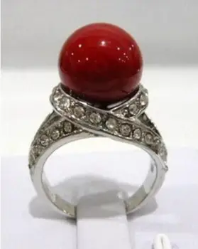 

Hot sale new Style >>>>Red Coral 18KGP Crystal Ring size: 6.7.8.9