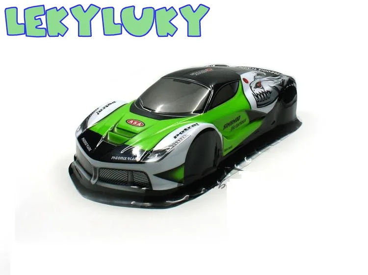 

LEKYLUKY 1/10 PVC painted body shell for 1/10 RC hobby racing on-road drift car width:195mm wheelbase 260mm