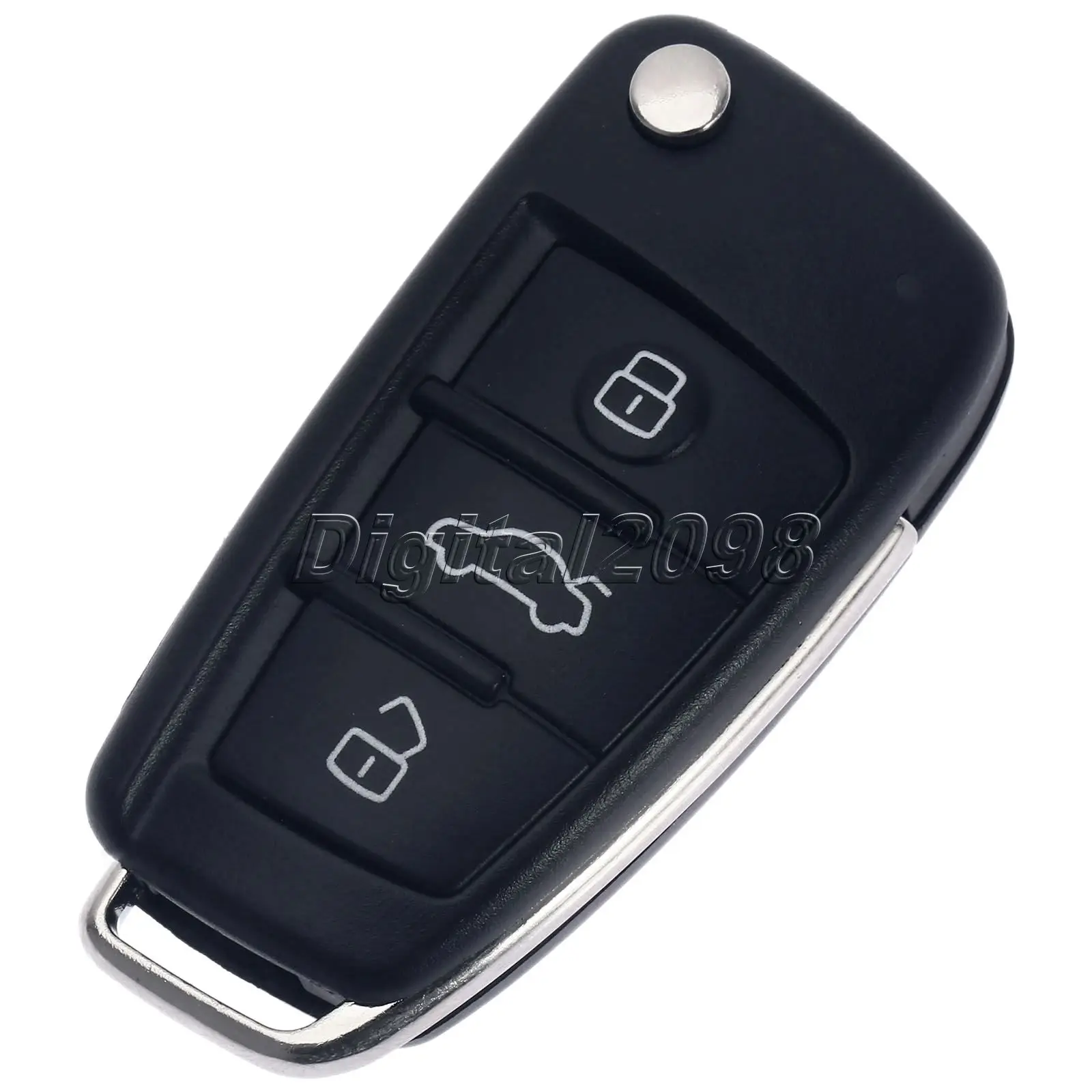 Yetaha 3 кнопки Складной флип-пульт дистанционного управления Брелок оболочка неразрезанный лезвие ключ чехол для Audi A2 A3 A4 A6 A6L A8 TT Q7 A4L 2006-2013 S6 2010