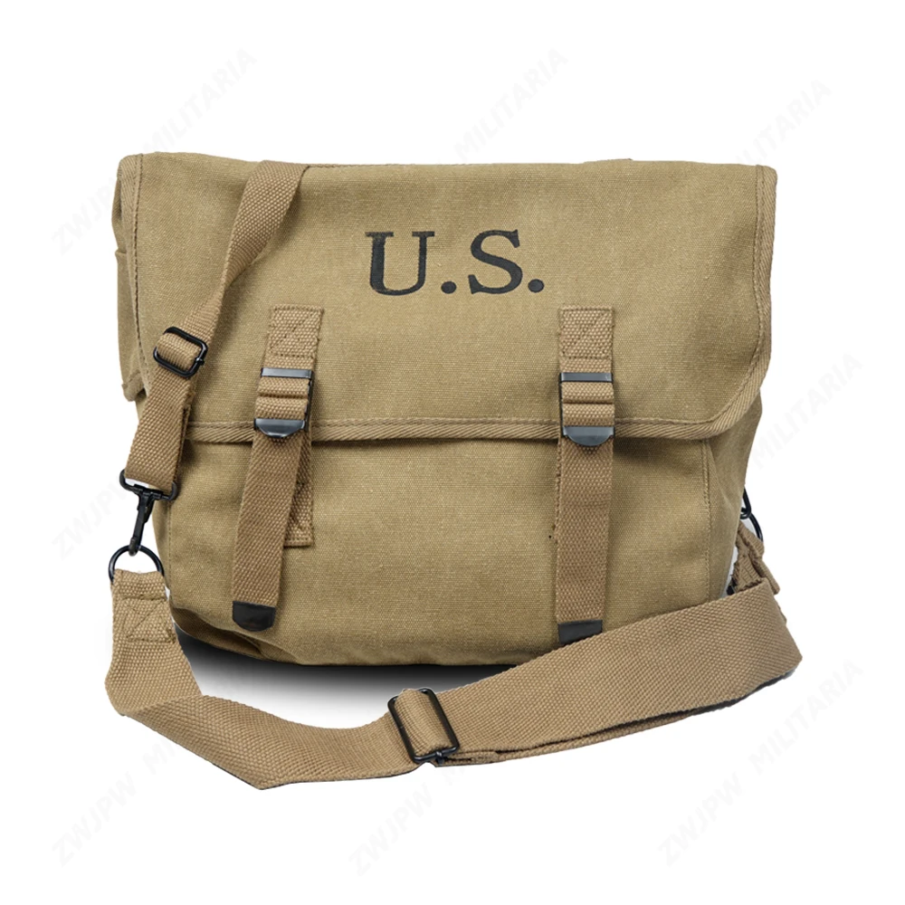 الحرب العالمية الثانية WW2 الجيش الأمريكي M1936 مدرسية M36 Musette العسكري الميداني الصيد المشي تسلق التخييم على ظهره حقيبة