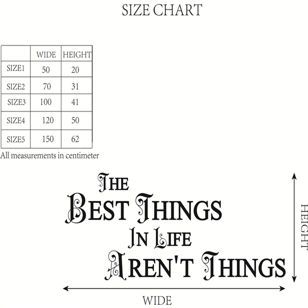 Family Wall Sticker The Best Things In Life Aren t Things Quotes Decals Vinyl Wall Stickers Home Decors Wall Art Stickers 647Q in Wall Stickers from Home