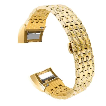 

Ktab Smart Accessories fitbit charge 2 band Stainless Steel Replacement Band with Crystal Rhinestone Diamond for Fitbit Charge 2