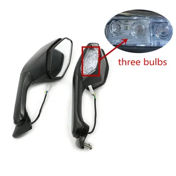 

11-15 For Kawasaki Ninja ZX10R Motorcycle Rearview Mirror LED Turn Light Signals Rear View Mirrors ZX 10R ZX-10R 2011 - 2015