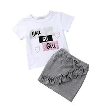 Girls Clothes Summer Clothing Set for Cute Little Girls Short Sleeve T-shirt Mini Skirt Clothing Set for Baby Girl Kids Clothes Girls Clothes Summer Clothing Set for Cute Little Girls Short Sleeve T-shirt Mini Skirt Clothing Set for Baby Girl Kids Clothes