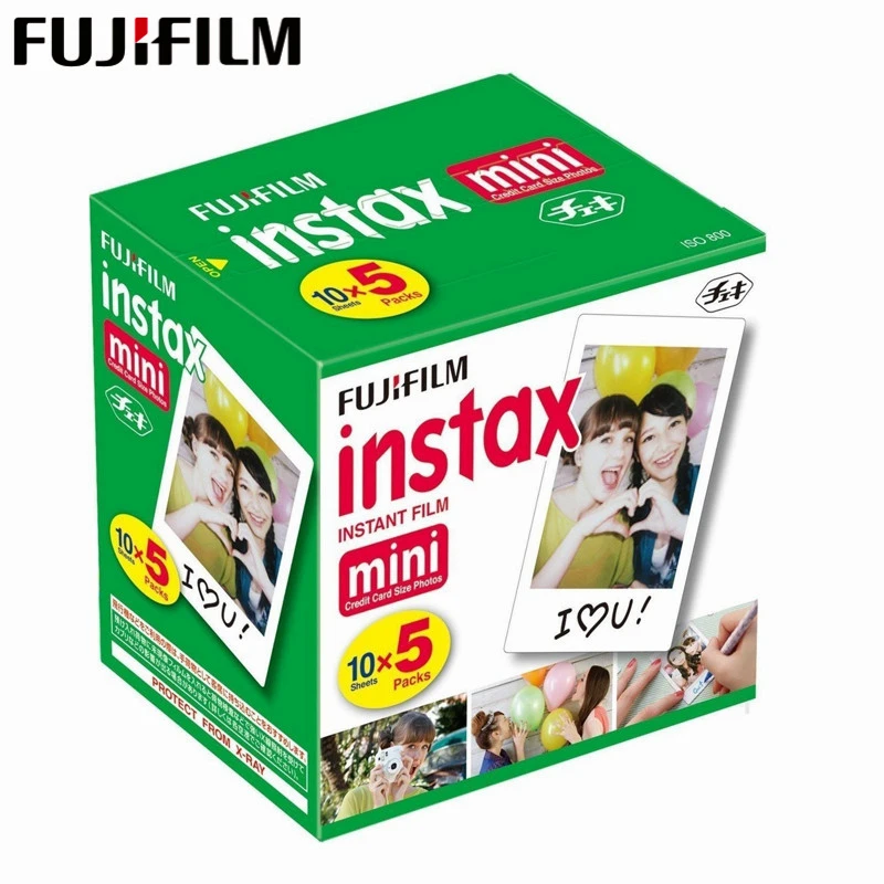 Original Fuji Fujifilm Instax Mini 8 Film White Edge Photo Papers For Mini 11 9 7s 90 25 55 Share Sp 1 Instant Camera 50 Sheets Films Instant Photo Paper Aliexpress