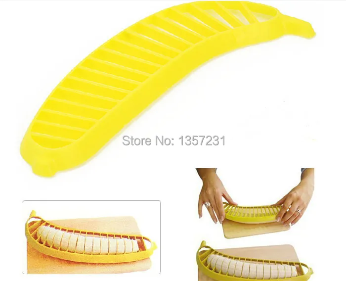 1000 шт./лот пластиковая ломтерезка для бананов, легкий и удобный и практичный кухонный инструмент