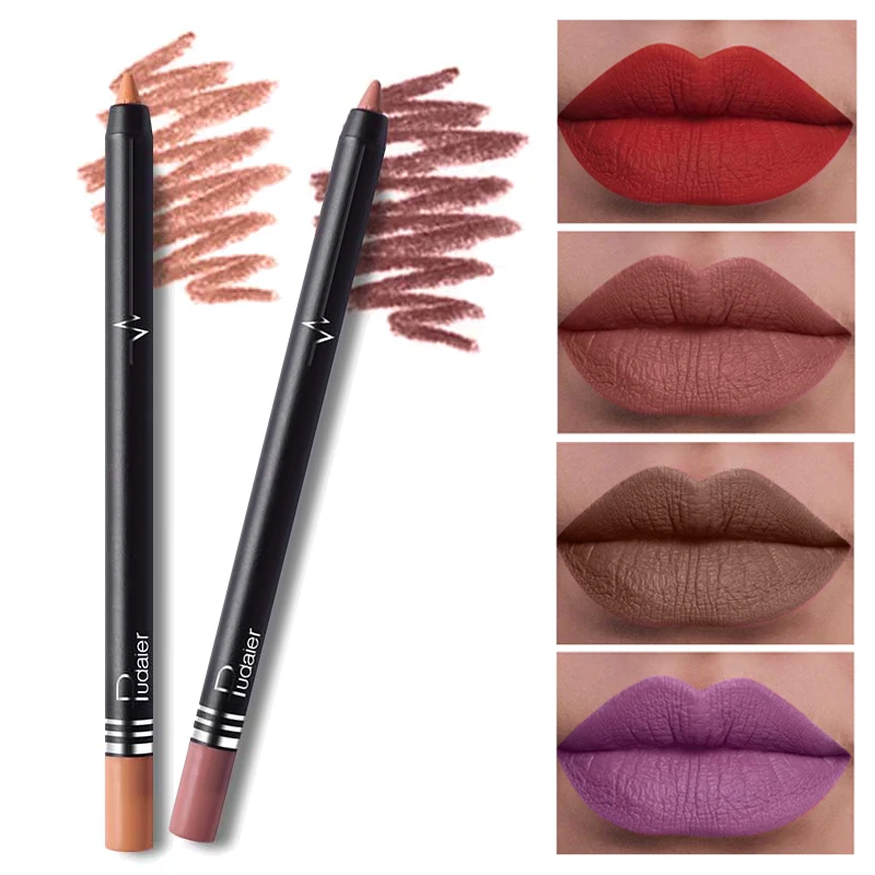 

Pudaier New Nutritious Moisturizer Matte Lip Pencils Lip Liner Pen Makeup Long Lasting Waterproof Brand Lipliner Pencils Tools