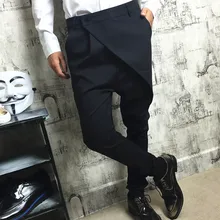 27~44! New 2017 Men’s Clothing PLUS SIZE GD Stylist Haren trousers feet trousers personality casual pants singer costumes