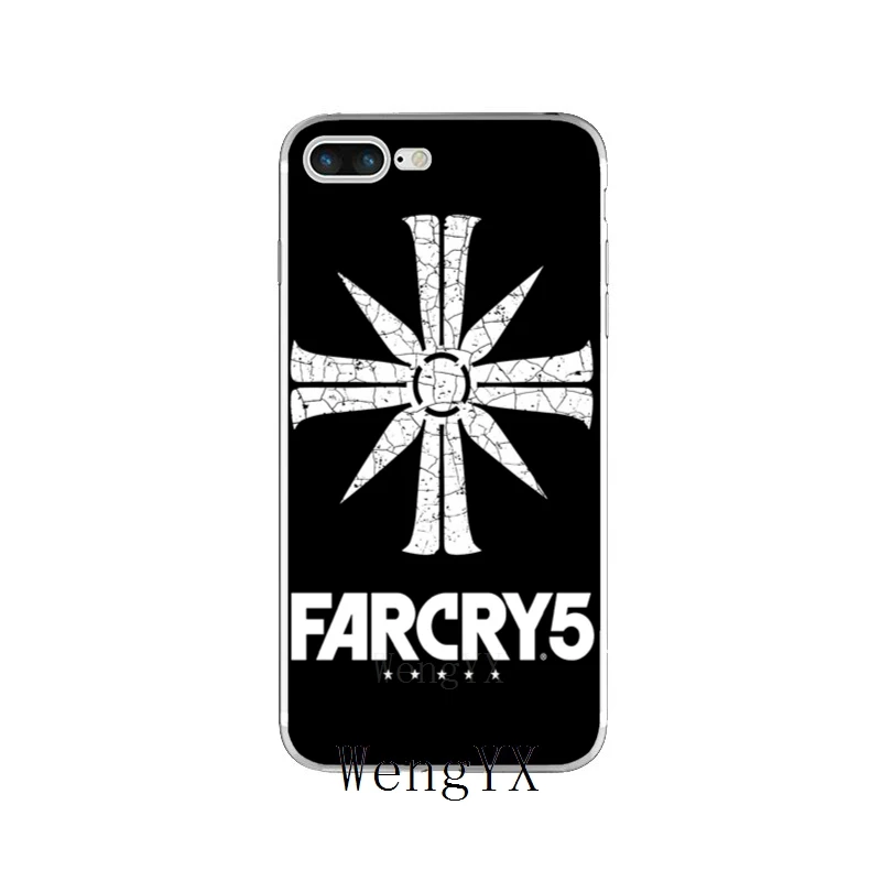 Модная Игра Far Cry 5 логотип узор тонкий силиконовый мягкий чехол для телефона для iPhone X 8 8plus 7 7plus 6 6s plus 5 5S 5c SE 4 4S - Цвет: FarCry5A01