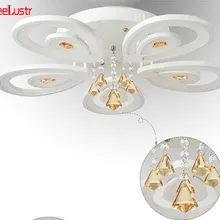 Скандинавские янтарные хрустальные люстры, алюминиевые акриловые люстры, потолочные светильники, светодиодный светильник для украшения