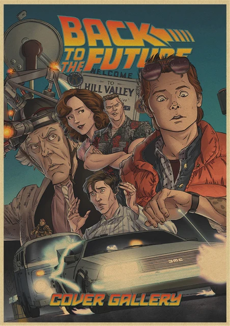 Classic Sci-fi Movie Back to The Future Retro Kraft Poster Wall Sticker Home Bar Art Posters Decor 11