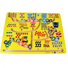 BOHS, большой размер, 1-20, совпадающие цифры, горка, настольная игра, математический рельс, лабиринт, интеллектуальные игрушки для детей 1-3 лет, 30*40 см
