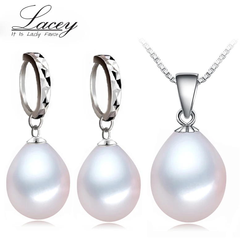 

Wedding freshwater pearl jewelry sets for women,genuine natural pearl earring jewelry 925 sterling silver girl party gifts white