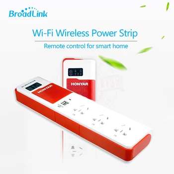 

2019 BroadLink DNA HONYAR Smart Home Smart WiFi Plug Switch Extension Remote control Socket Plug with 2 USB Ports by IOS Android