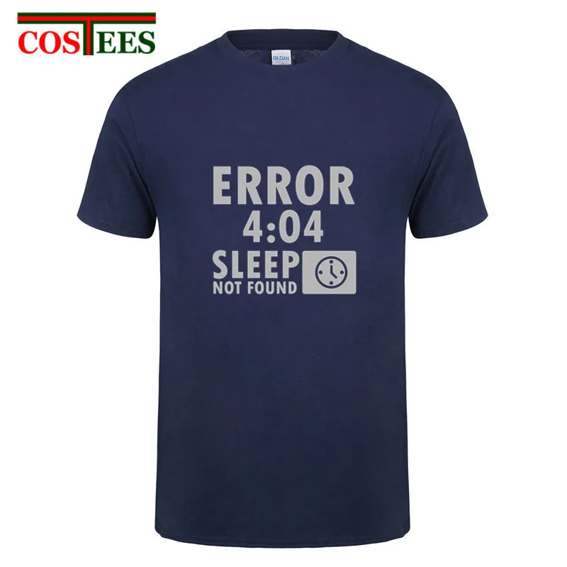 Футболка Error 4:04 - Sleep not found Мужская забавная футболка homme humor топы хипстерские