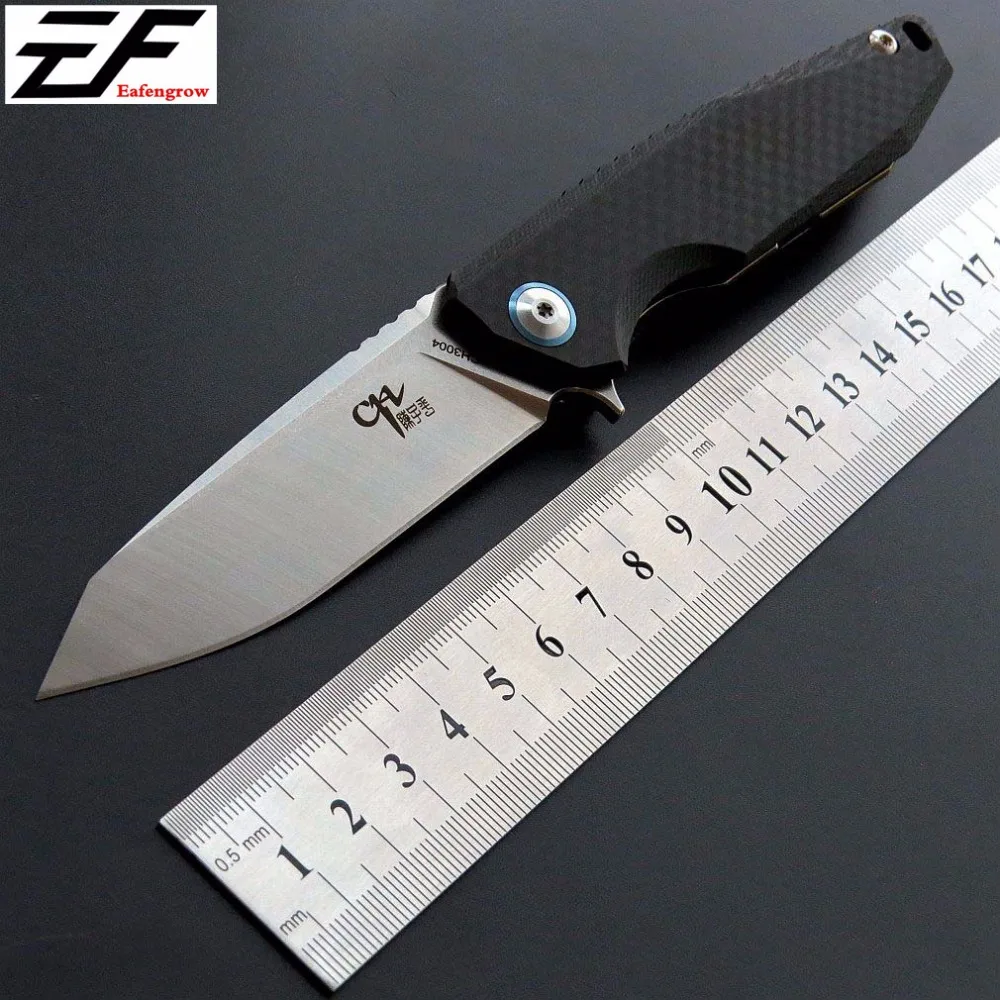 

High quality CH3004 tactical Flipper folding knife AUS-8 Blade ball bearing TC4 Titanium handle outdoor camping pocket EDC knife