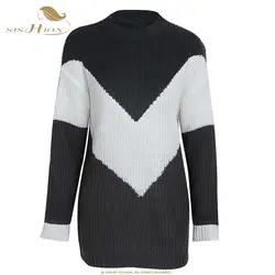 SISHION женский теплый пуловер SP0212 2019 Осень Новый Повседневный свитер с длинными рукавами женские вязаные свитера