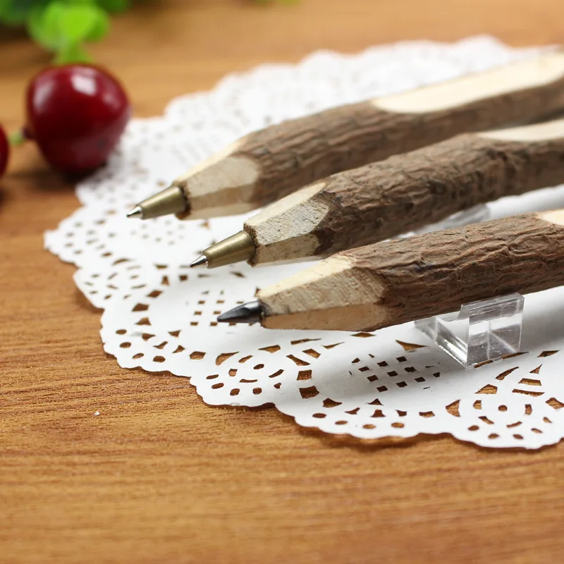 12 шт. натуральная деревянная ручка деревенский Свадебный декор чернильное перо Свадебный сувенир и подарки для гостей