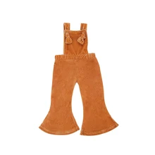 Мода г. милые бархатные новорожденных одежда для малышей Обувь для девочек свободные сплошной рисунок теплый Комбинезоны для девочек наряд Весна-осень-зима партии От 1 до 6 лет