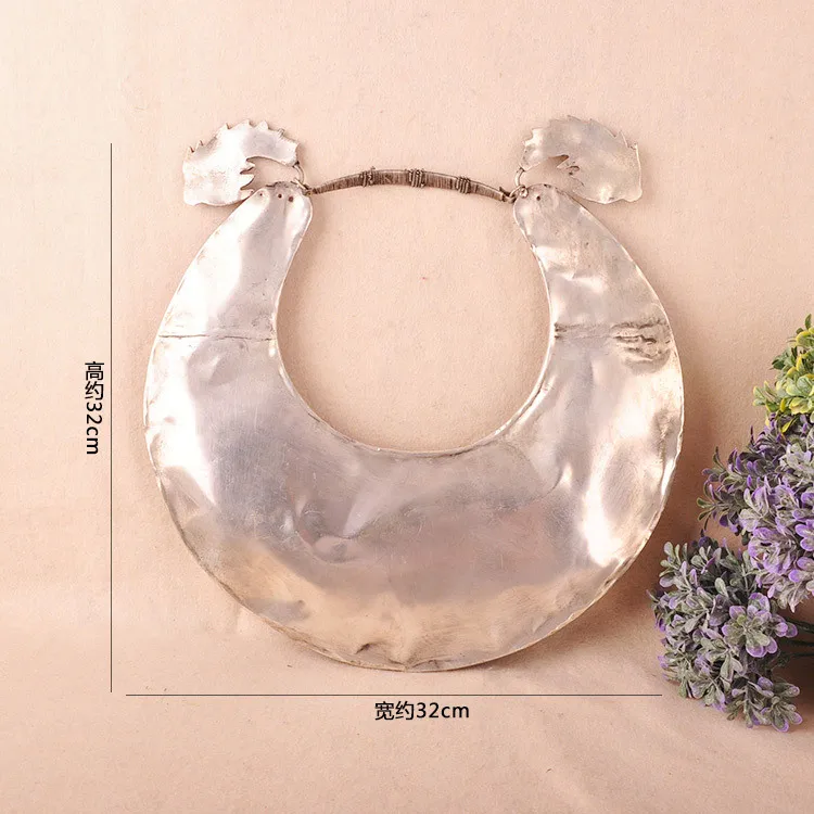 

FREE SHIPPING>>>@@ Miao ethnic handmade silver collar old Miao Silver Necklace Handmade Dragon Necklace