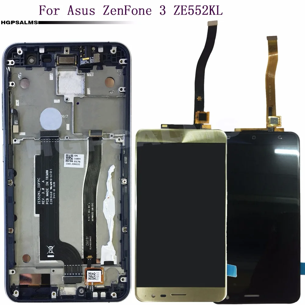 

For Asus ZenFone 3 ZE552KL LCD display touch screen Digitizer Glass Assembly With Frame For ZE 552KL lcd