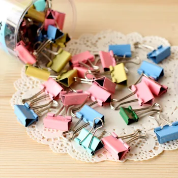 

1set (40pcs) Colorful Swallowtail Clip Long Tail Clip Check Ticket Clips Barrel 19mm Simple High Quality Office Supplies