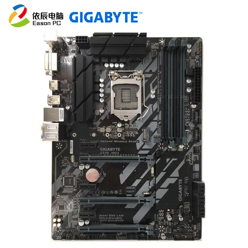 

GIGABYTE GA-Z370 HD3 desktop motherboard LGA1151 DDR4 M.2 SATA III 64G ATX