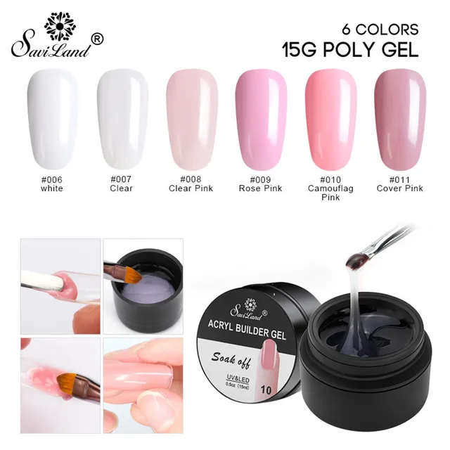 1pc Nail Gel Tips Extension Camouflage Builder Lack Glue 1pc Nail Gel Tips Extension Camouflage Builder Lack Glue Off White Lakiery Hybrydowe