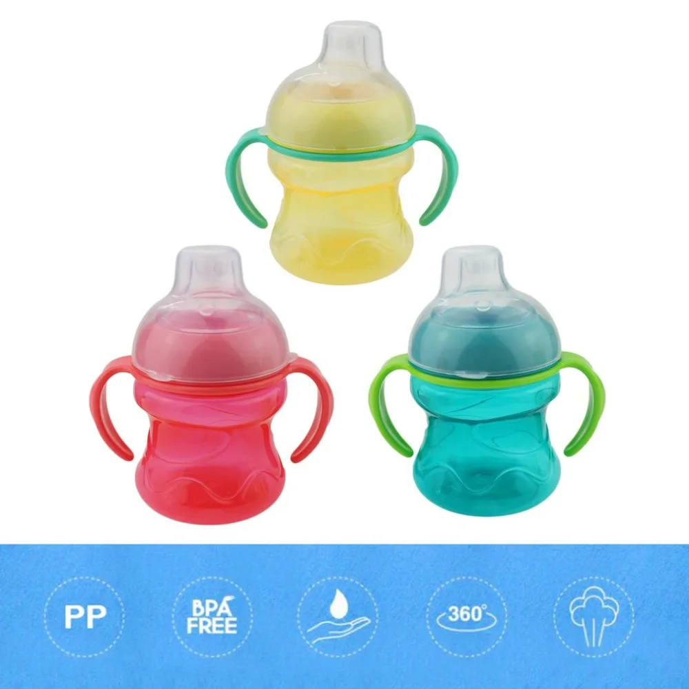 Sippy герметичная безопасная бутылка с мягким ртом для детей, для малышей, для обучения, питьевые бутылки, контейнер для молока