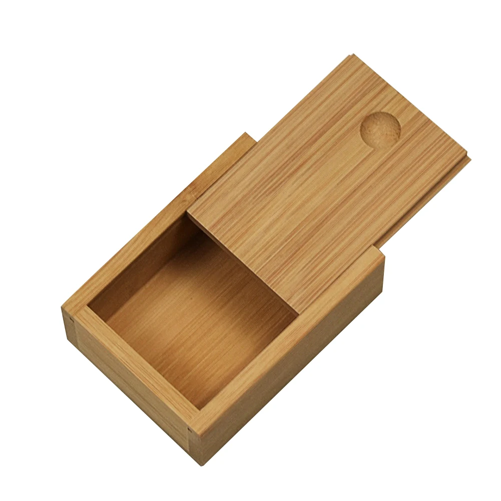 

Case Bamboo Pulling Lid Decorative Organizer Office Practical Dustproof Bedroom Storage Box Living Room Natural Desktop Home