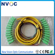 2 шт./лот, 12 ядер 1,5 м SM 9/125um SC/APC Волоконно-оптическая косичка, одномодовый 12 цветных SC APC Волоконно-оптическая косичка/соединительный кабель