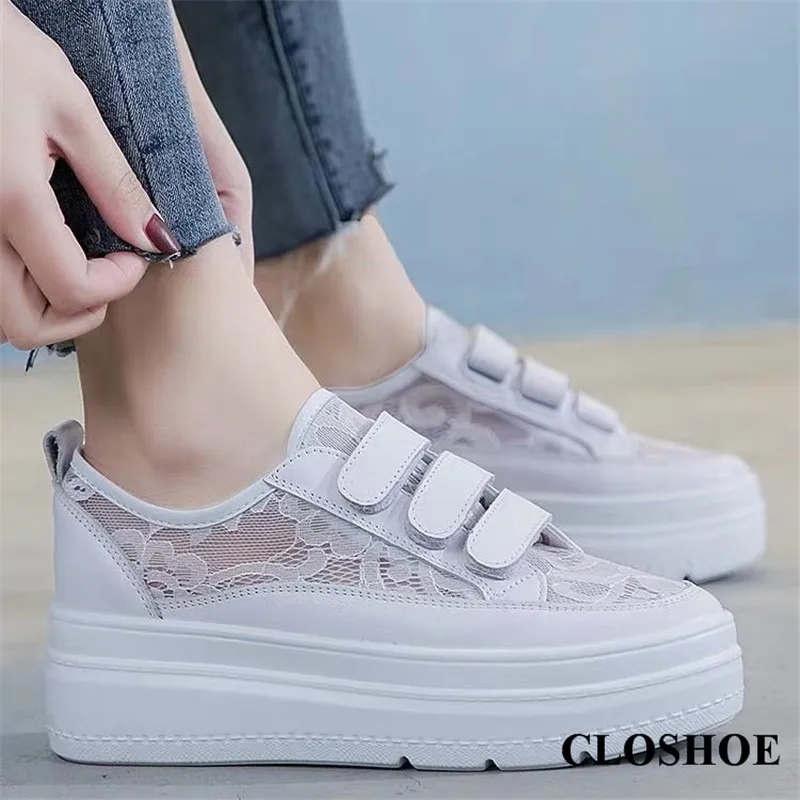 

YOUBROER New Summer increased for Ladies with Upline Mesh and Matching Chunky Sneakers Air mesh
