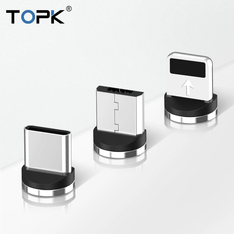

TOPK Magnetic Plug Micro USB / Type C / 8 Pin Adapter USB Plug (Only Magnetic Plug)