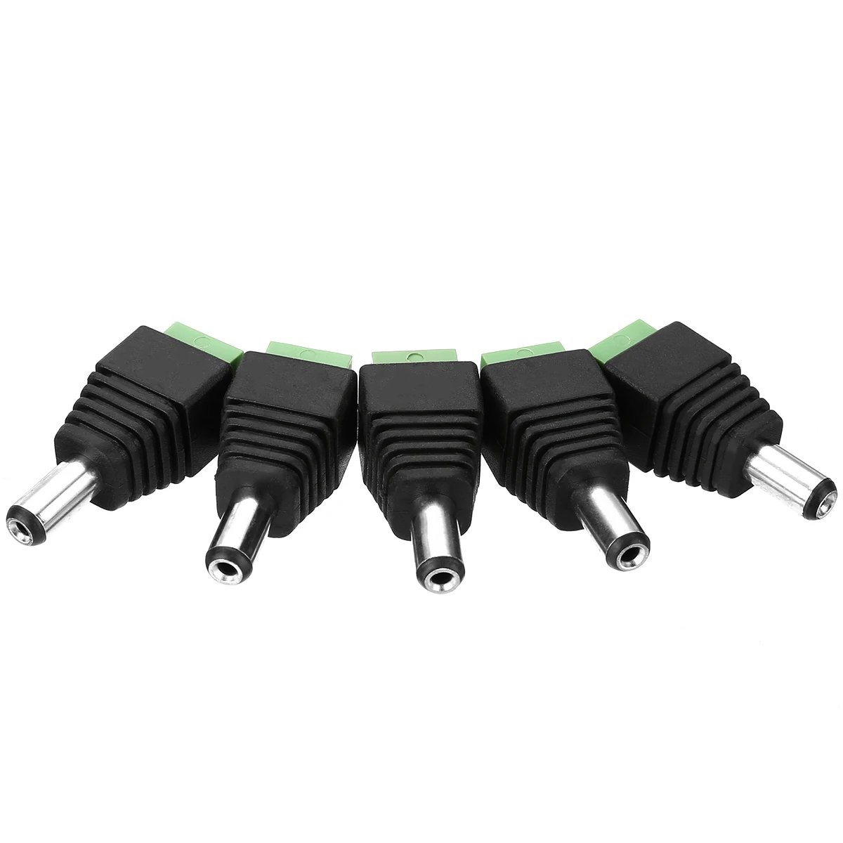 5 pair / set 12V Female Male Power Connector Adapter Plug Jack Socket For CCTV Cable New 38x13x11mm 38.4x14.8x11.5mm