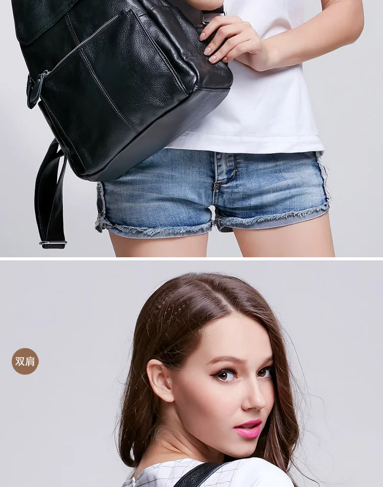 genuine leather women backpack  (5)