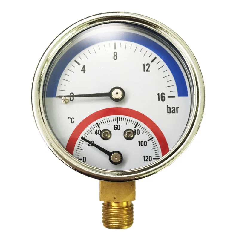 Buy 2pcs 16Bar 10Bar Temperature Pressure Gauge G1/4
