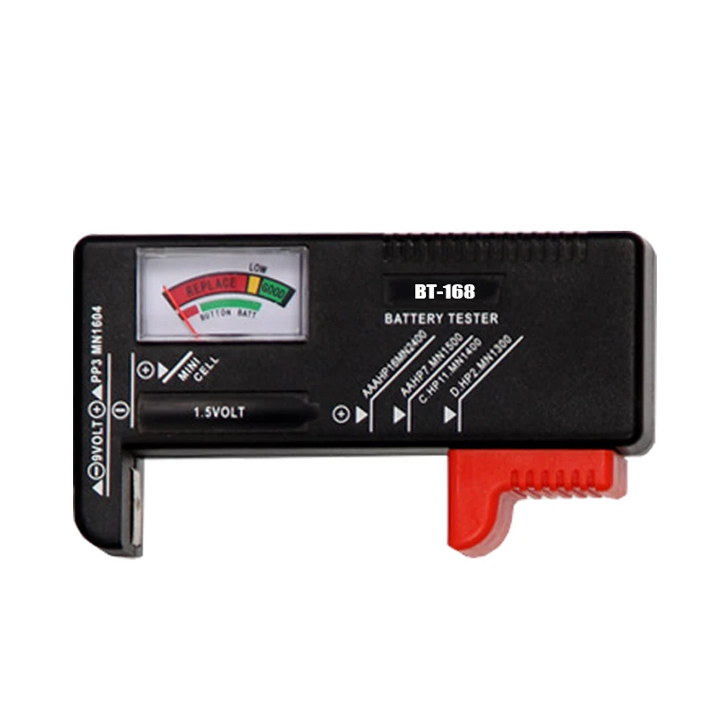 WHDZ Универсальный BT168 цифровой тестер батареи Вольт проверки для AA AAA 9 В Кнопка несколько размер измеритель напряжения инструменты