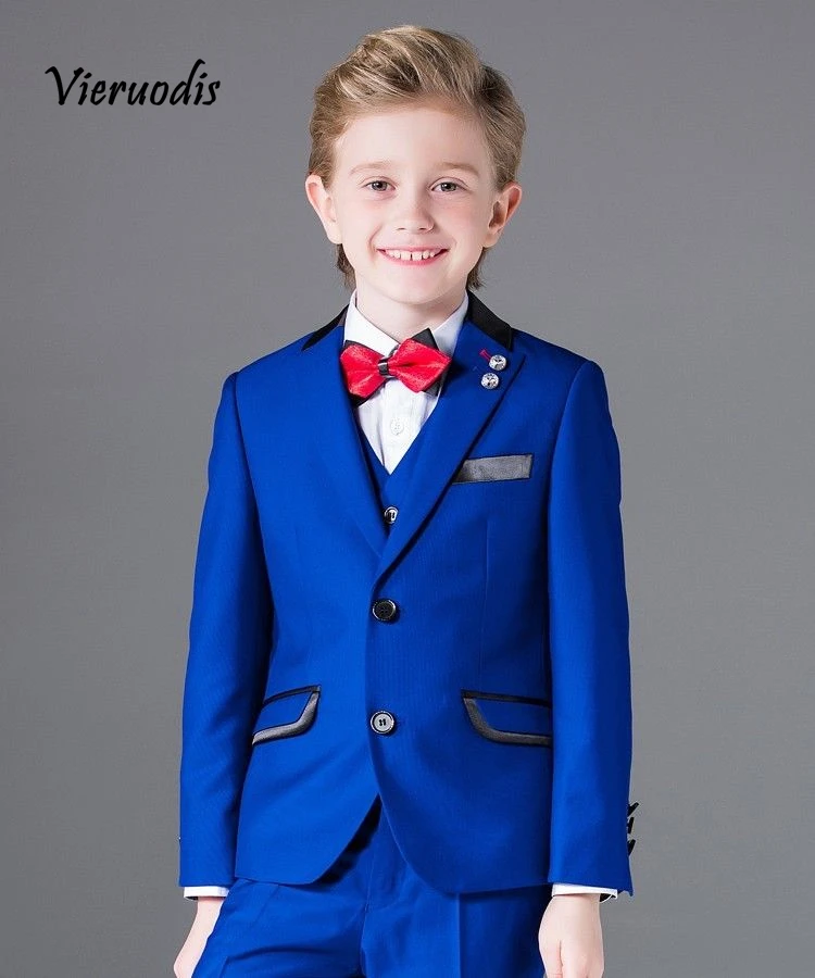 94-1          New Royal Blue Boy's Wedding Suits Best Man Groomsman Formal Tuxedo Flower Suits