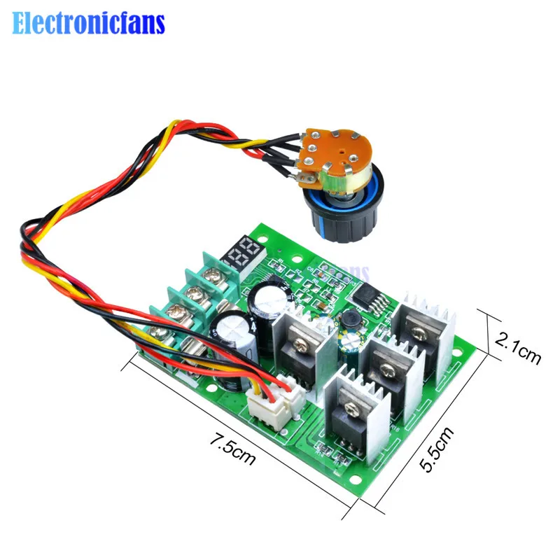 DC6-60V 30A цифровой светодиодный дисплей 0~ Регулируемый приводной модуль pwm контроллер скорости двигателя постоянного тока регулятор диммер Управление током