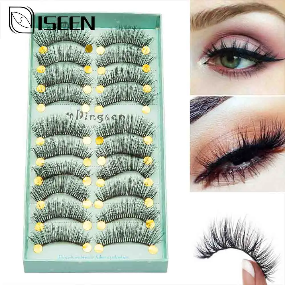 

10 Pair 3D False Eyelashes Natural Long Black Fake Eyelashes Makeup Volume Eyelash Extensions Fake Eye Lashes Makeup Beauty Tool