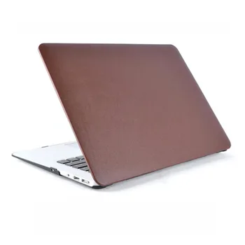 

Newest Fasion PU Leather Rubberized Hybrid Hard Case Laptop Shell Cover For Macbook Air 11" 13" Pro 13" 15" Retina 12" 13"15"