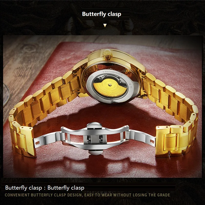 02018 New TEVISE Zodiac Signs Men Watch Automatic Mechanical Wristwatches Limited Edition Watch Men Gold Male Clock saat erkekler (10)