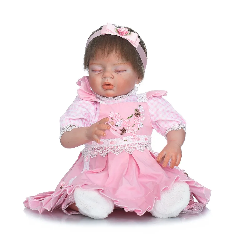 NPK высококачественный бутик куклы reborn Младенцы 22 &quotПоловина силиконового тела