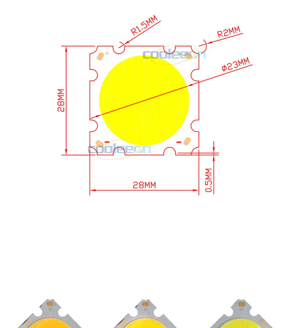 cob led 28mm square cob chip light bulb lamp 15W (11)