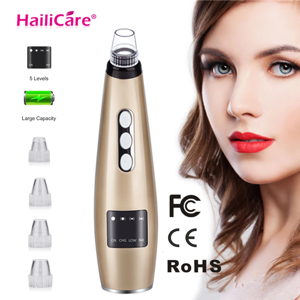 5 Suction Power Vacuum Blackhead Remover Pore Cleaner Acne Extractor